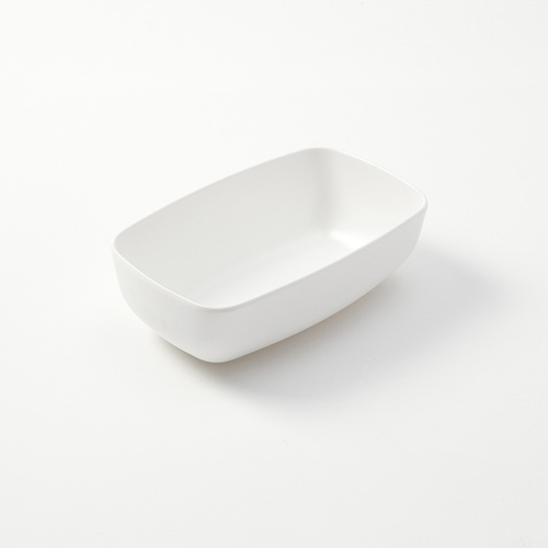 American Metalcraft GGW74 17 Oz. Rectangular White Melamine Bowl