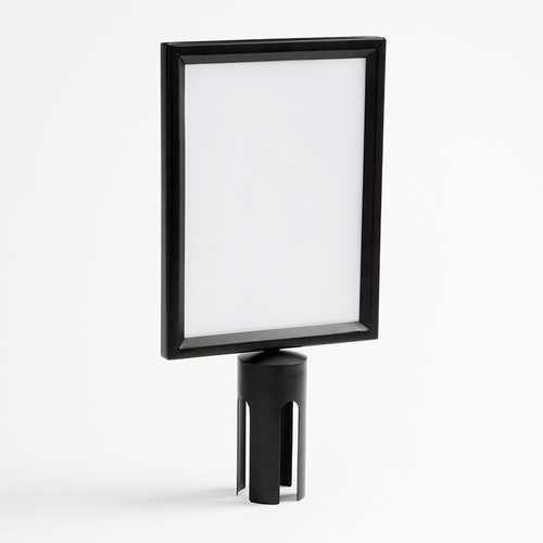 American Metalcraft RSSIGNBLK 8.5" x 11" Stainless Steel Barrier Sign