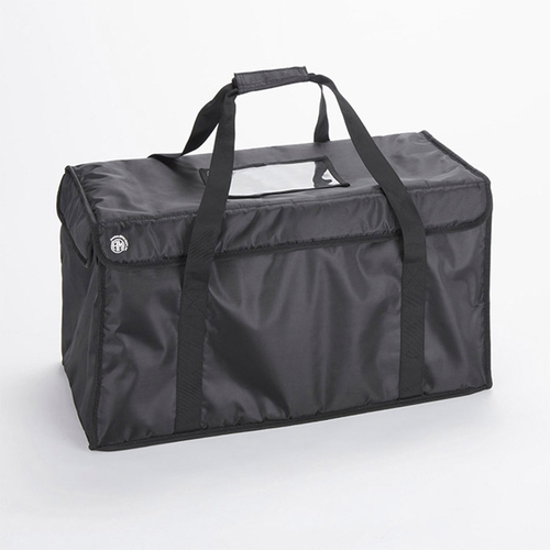 American Metalcraft BLDB2412 24.75" W x 12.5" D x 12" H Durable Black Deluxe Delivery Bag With Two Handed Strap