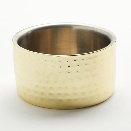 American Metalcraft GHW4 17 Oz. Round Gold Double Wall Stainless Steel Bowl