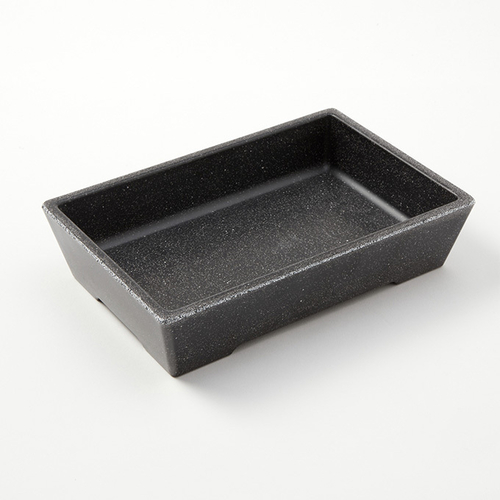 American Metalcraft GGB96 25.5 Oz. Black Speckled Rectangular Melamine Bowl
