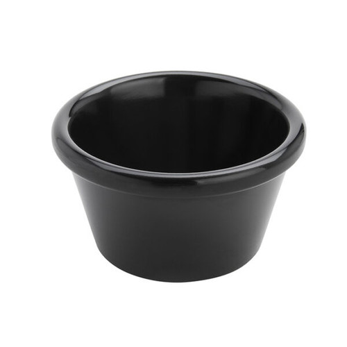 American Metalcraft MRS300BL 3 Oz. 3.25" W x 1.88" H Black Melamine Ramekin