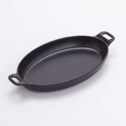 American Metalcraft MC81 8.25" L Oval Black Melamine Casserole