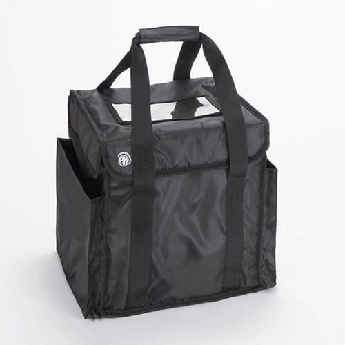 American Metalcraft BLDB1212 12.5 x 12.5" x 12" H Black Two Handed Strap Deluxe Delivery Bag