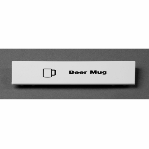 Cambro CECBM6000 5"L x 1 9/16"H White ABS Plastic Camrack Extender ID Clip - 6/Case