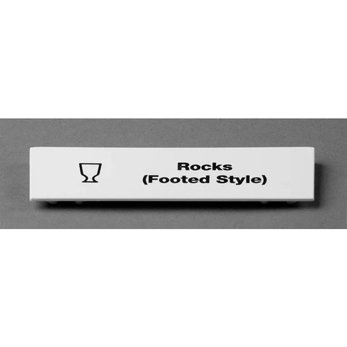Cambro CECRF6000 5"L x 1 9/16"H White Camrack Extender ID Clip - 6/Case