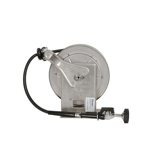 Component Hardware KHR-1030-OSS Enclosed Stainless Steel Assembly Encore Hose Reel With 30 Ft. Hose And 3.3 GPM Spray Valve