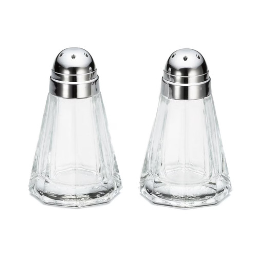TableCraft Products 80S&P-2 1.5 Oz. Salt Or Pepper Shaker With Chrome Plated Tops