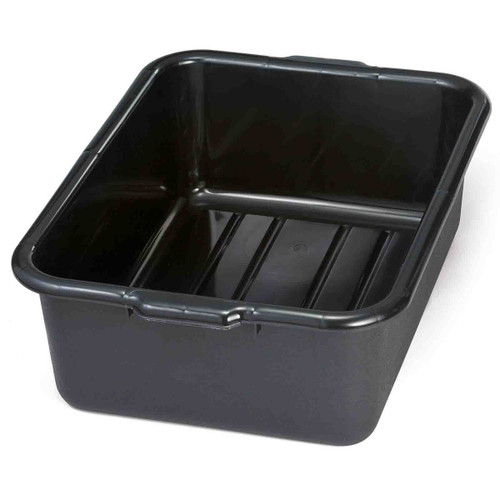 TableCraft Products 1537E 6 Gal Black COPP Recycled Plastic Bus Tub Tote Box - 12/Case