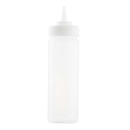 TableCraft Products 11253C 12 oz Clear Standard Cone Tip Squeeze Bottle