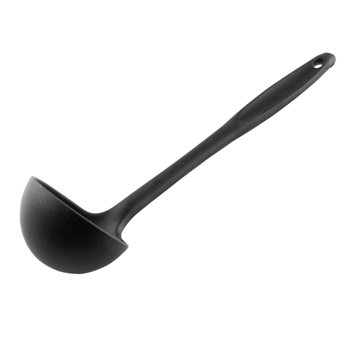 TableCraft Products 10052 12 1/8" 4 Oz. One-Piece Silicone Handle Stainless Steel Ladle