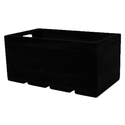 TableCraft Products CRATE136BK 12.75" W x 6.88" D x 6.25" H Black Third Size Gastro Serving / Display Crate Fits 1/3 GN Pan