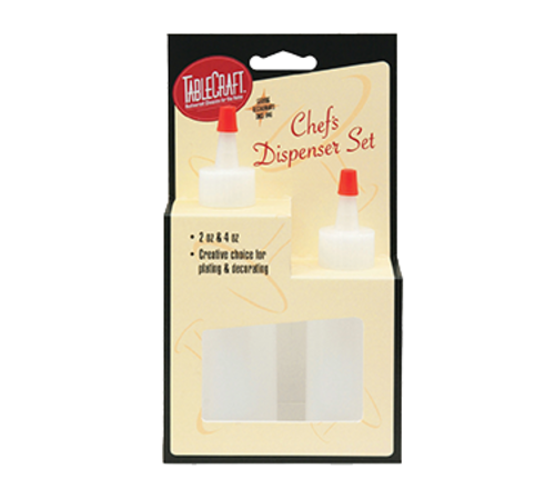 TableCraft Products H110204 Clear Cash & Carry Chef Squeeze Bottle Set