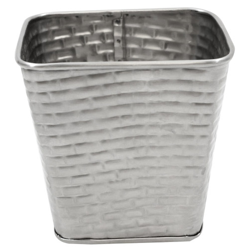TableCraft Products GTSS4 20 Oz. 4" W x 4" D x 3 1/2" H Square Stainless Steel Brickhouse Collection Fry Cup
