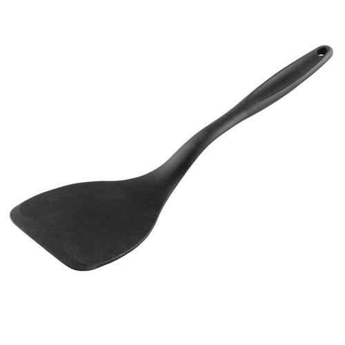 TableCraft Products 10055 3.9" W x 3.34" D Blade Solid Silicone Handle Stainless Steel Spatula