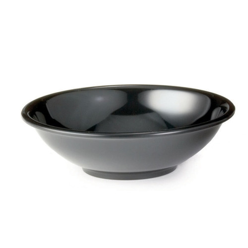 TableCraft Products 252B 12 Oz. 5 3/4" Dia. x 1 3/4"H Black Round Bowl - 48/Case