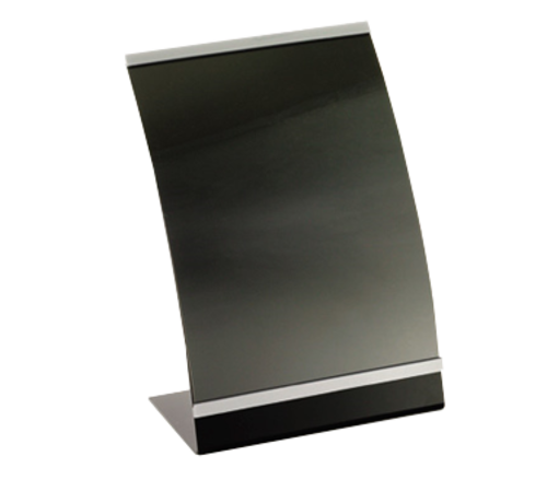 TableCraft Products AS811 8 0.5" W x 4 0.5" D x 11 0.75" H Curved Acrylic Menu Holder