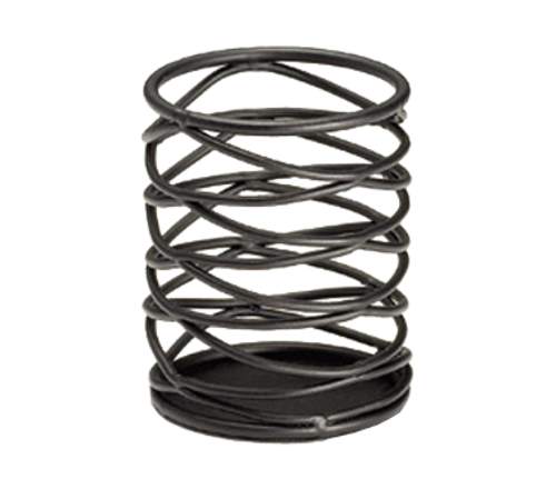 TableCraft Products BK155 2" Dia. x 2 1/2" Round Artisan Collection Sugar Packet Holder With Black Powder Coated Metal