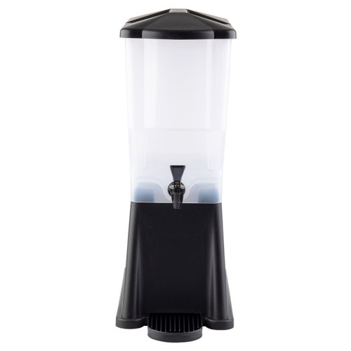 TableCraft Products 353DP 3 Gal. 8" W x 16 1/8" D x 20 5/8" H Black Slimline Beverage Dispenser