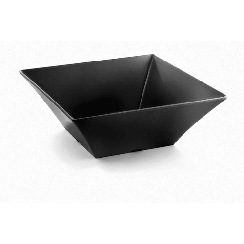 TableCraft Products BKMB166 13.25 Qt. Black Square Frostone Collection Bowl
