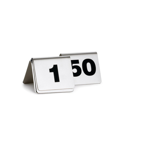 TableCraft Products T150 2.5" W x 2" D Stainless Steel 1-50 Number Tent Set