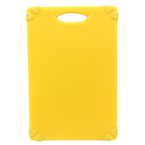 TableCraft Products CBG1218AYL 12" W x 18" D x 1/2" H Plastic Cash & Carry Grippy Cutting Board