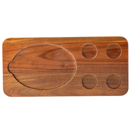 TableCraft Products 10709 18 1/2" x 8 3/4" x 3/4 Rectangular Acacia Wood Serving Board