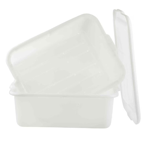 TableCraft Products DBF77 21" W x 16" D x 7" H White Freezer Combo Drain Box Set