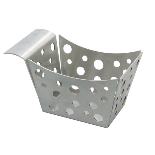 TableCraft Products SCB 5 3/8" W x 3 3/8" D x 3 1/8" H Stamped Circled Stainless Steel Side Basket