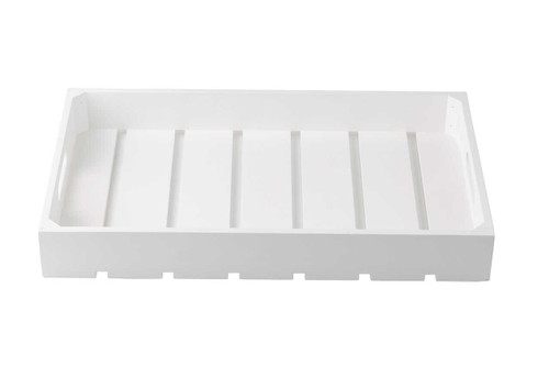 TableCraft Products CRATE11W 20.88" W x 12.75" D x 2.75" H White full Size Rectangular Gastronorm Crate