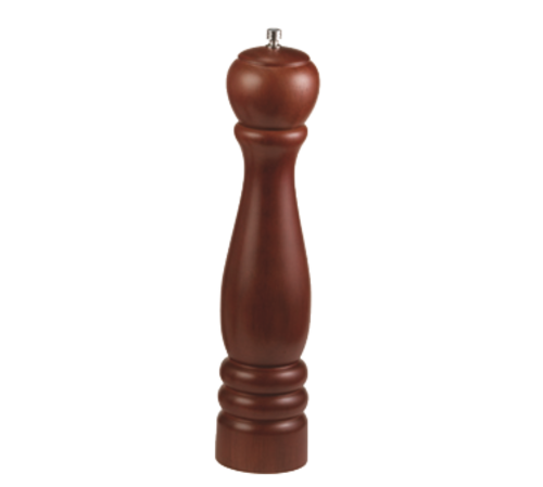 TableCraft Products PM1912 12 1/2"H Mahogany Wood Finish Pepper Mill