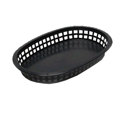 TableCraft Products 1076BK Black Oval Chicago Plastic Basket
