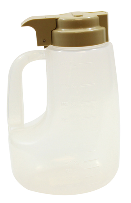TableCraft Products PP48BE 48 Oz. Clarified Polypropylene Beige Option Dispenser