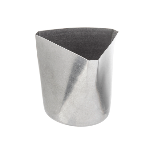TableCraft Products 10680 3 1/8" x 3 1/8" x 3 3/8" 13 Oz. Square Stainless Steel Stonewashed Finish Fry Cup