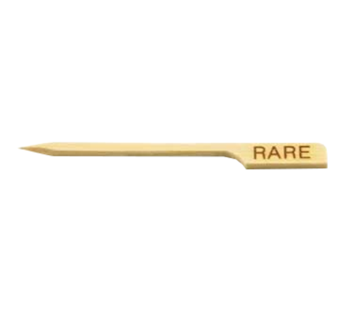 TableCraft Products RARE 3 1/2" Bamboo "Rare" Cash & Carry Meat Marker Pick