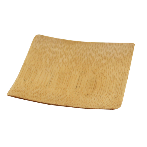 TableCraft Products BAMDSBAM2 2 1/2" x 2 1/2" Square Bamboo Cash & Carry Disposable Dish