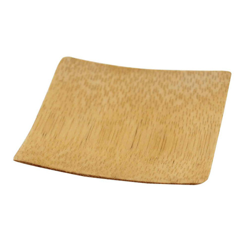 TableCraft Products BAMDSBAM2 2 1/2" x 2 1/2" Square Bamboo Cash & Carry Disposable Dish