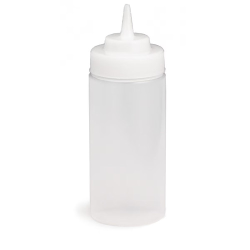 TableCraft Products 11663C 16 oz Clear Standard Cone Squeeze Bottle