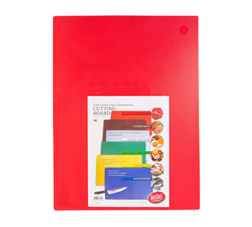 TableCraft Products CB1520RA 15" W x 20" D x 1/2" H Red Polyethylene Cutting Board