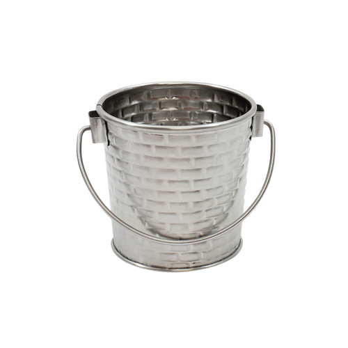 TableCraft Products GTSS33 9 Oz. 3" Dia. x 3 1/4"H Round Stainless Steel Brickhouse Collection Pail