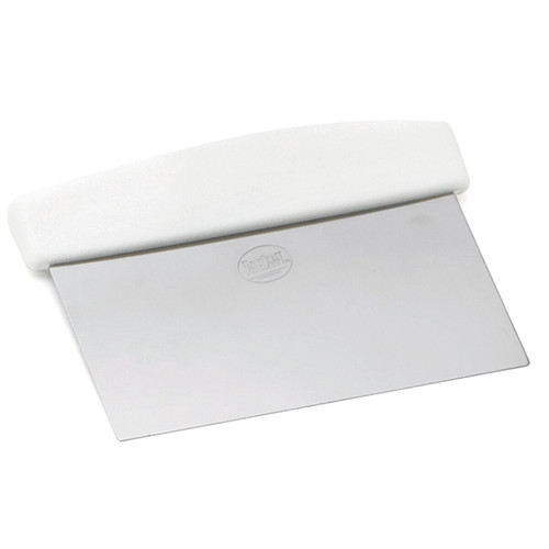 TableCraft Products 4103W 6" Dough Scraper With White Handle