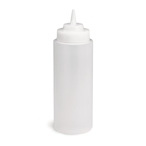 TableCraft Products 3263C 32 oz Clear Natural Standard Cone Squeeze Bottle - 12/Case