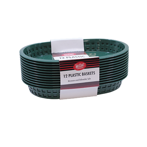 TableCraft Products C1076FG 10.5" H x 7" D x 1.5" H Forest Green Plastic Cash & Carry Chicago Baskets