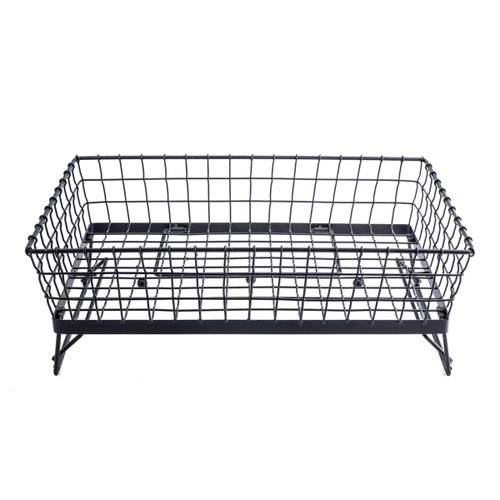 TableCraft Products GMT21125 20-1/2" W x 12" D x 5" H Black Rectangular Metal Grand Master Transformer Collection Transformer Basket