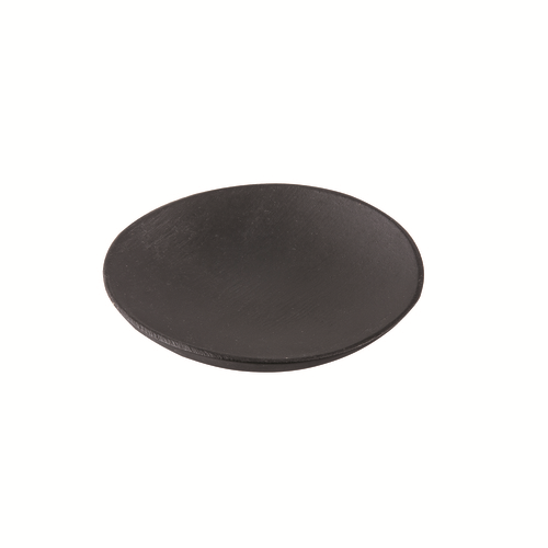TableCraft Products BAMDRBK2 2 1/2" Dia. Round Black Bamboo Cash & Carry Disposable Plate