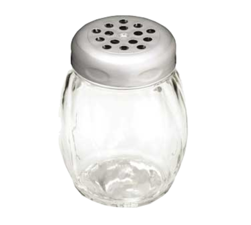 TableCraft Products 260CH 6 Oz. Swirl Glass Jar Chrome Plated Top Shaker