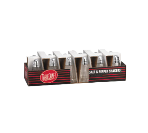 TableCraft Products C80-12 1.5 Oz. Chrome Plated Tops Cash & Carry Salt/Pepper Shaker