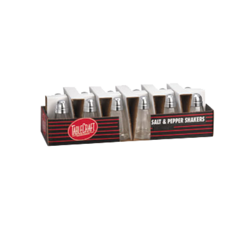 TableCraft Products C80-12 1.5 Oz. Chrome Plated Tops Cash & Carry Salt/Pepper Shaker