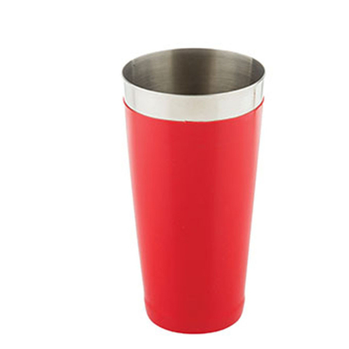 TableCraft Products 10371 Red 28 Oz. Vinyl Coating Stainless Steel Bar Shaker