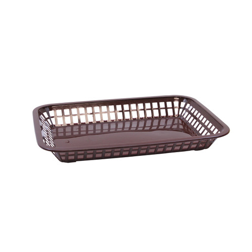 TableCraft Products 1077BR 10 3/4" W x 7 3/4" D x 1 1/2" H Grande Platter Basket - 36/Case